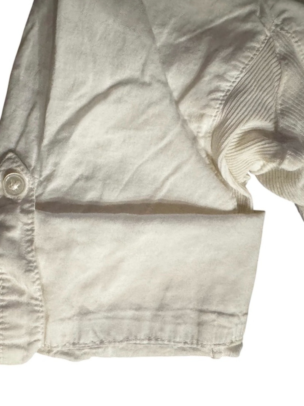 James Perse size L (3) sheer slub side panel button down shirt minimalist basic - Picture 5 of 11
